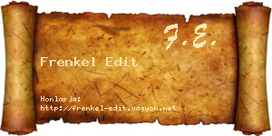Frenkel Edit névjegykártya